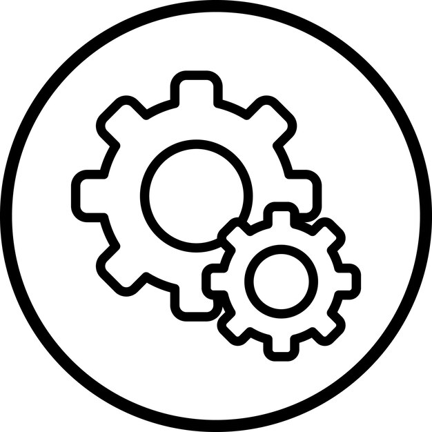 Vectorontwerp Gears Icon Style
