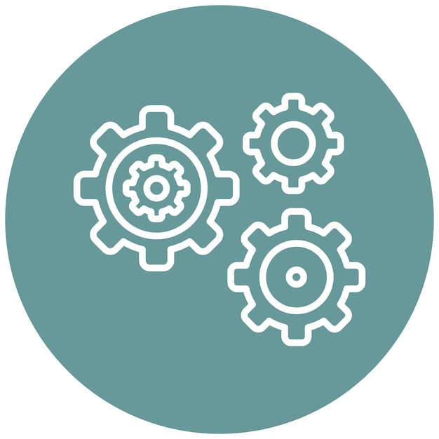 Vectorontwerp Gears Icon Style