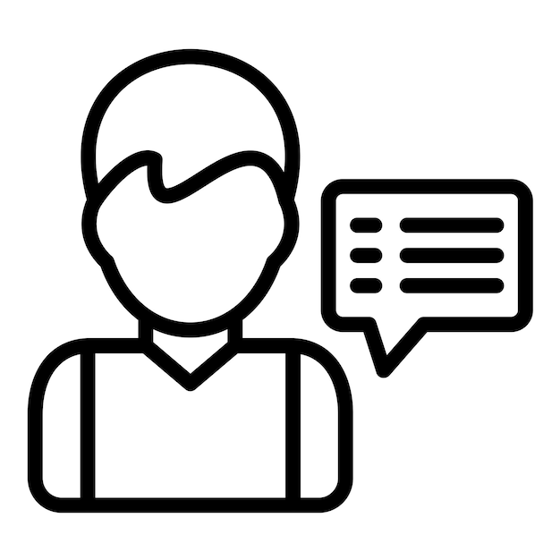 Vectorontwerp Gebruikersfeedback Icon Stijl