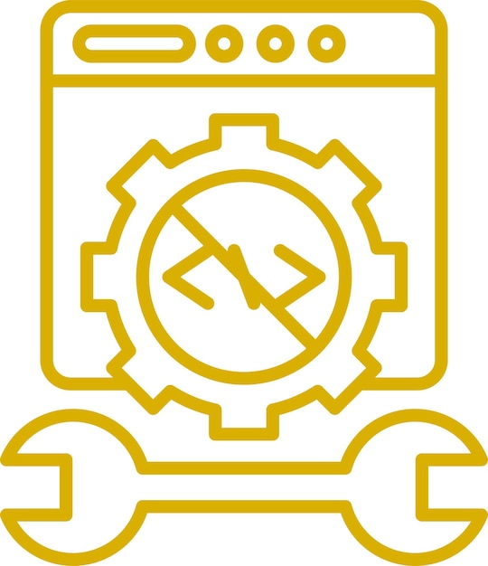 Vectorontwerp Geen code gereedschap Icon stijl