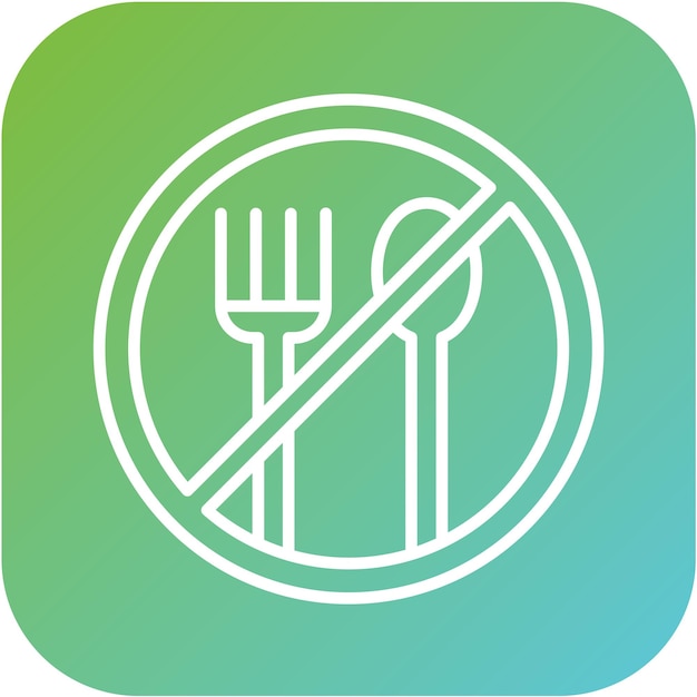Vectorontwerp Geen Food Icon Style