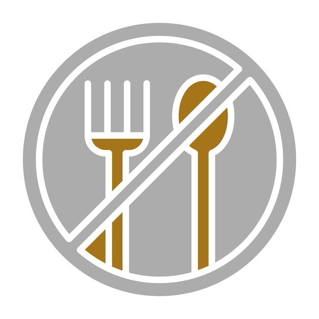 Vectorontwerp Geen Food Icon Style