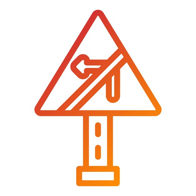 Vectorontwerp Geen links draaien Icon Style