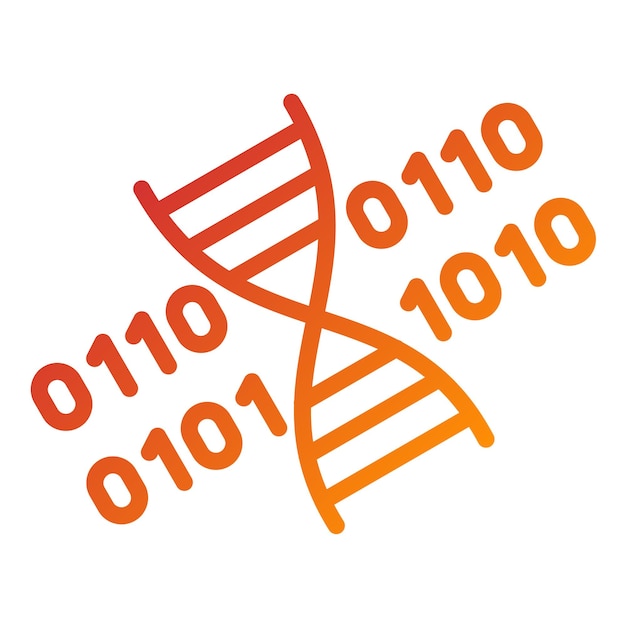 Vectorontwerp Genetische code Icon Style