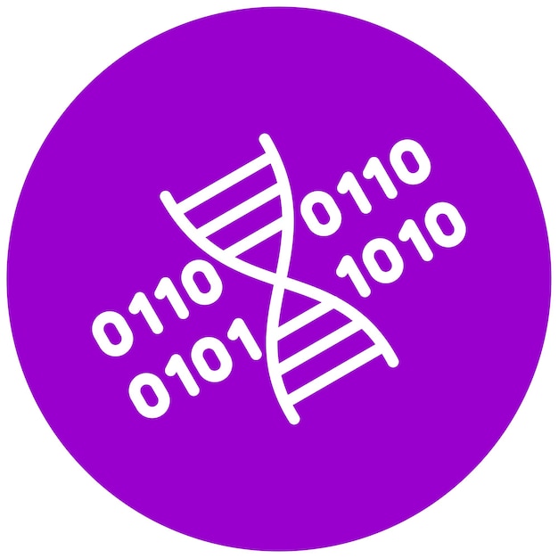 Vectorontwerp Genetische code Icon Style