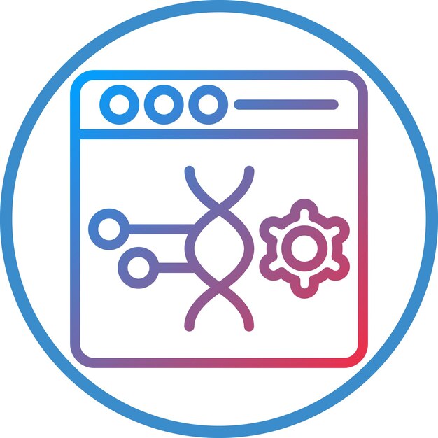 Vectorontwerp Genetische techniek Icon Style