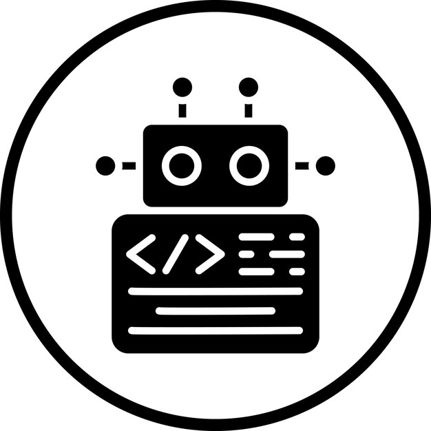 Vectorontwerp geprogrammeerde robot icoon stijl