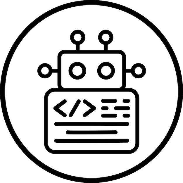 Vectorontwerp geprogrammeerde robot icoon stijl