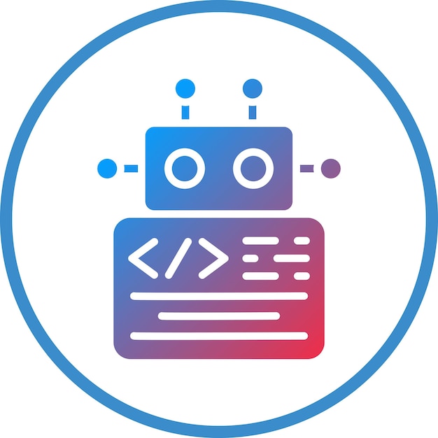Vectorontwerp geprogrammeerde robot icoon stijl