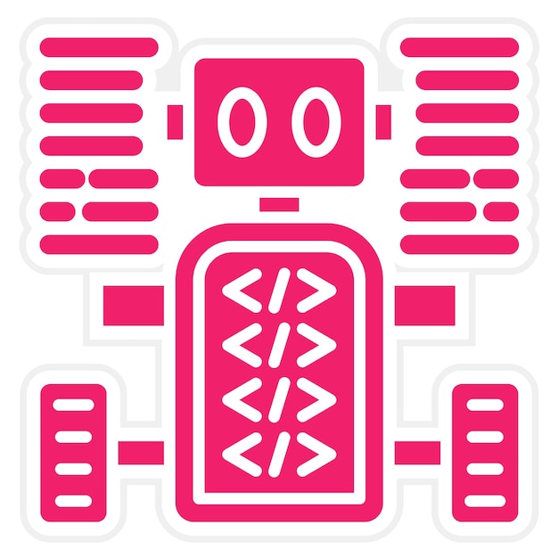 Vectorontwerp geprogrammeerde robot icoon stijl