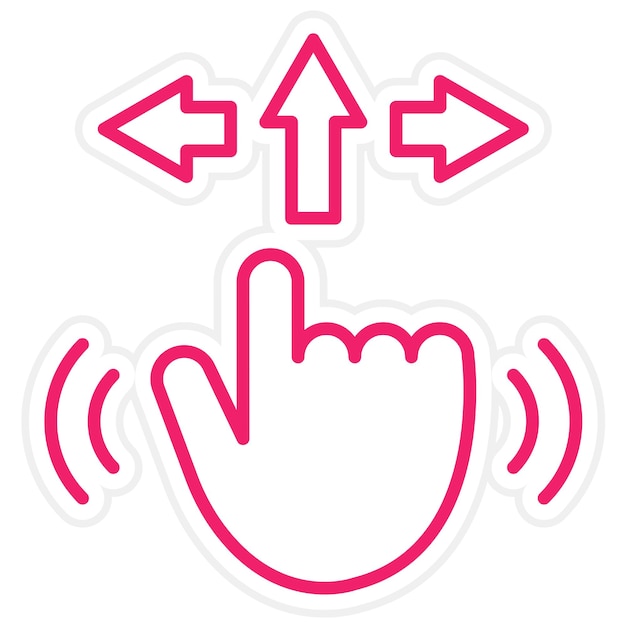 Vector vectorontwerp gesture control icon style