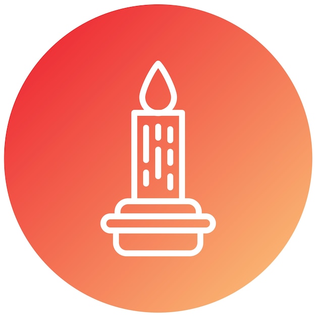 Vectorontwerp Geurige kaars Icon Stijl