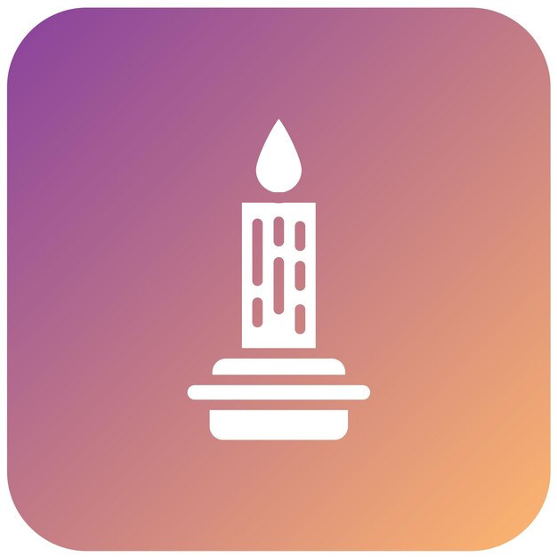 Vectorontwerp Geurige kaars Icon Stijl