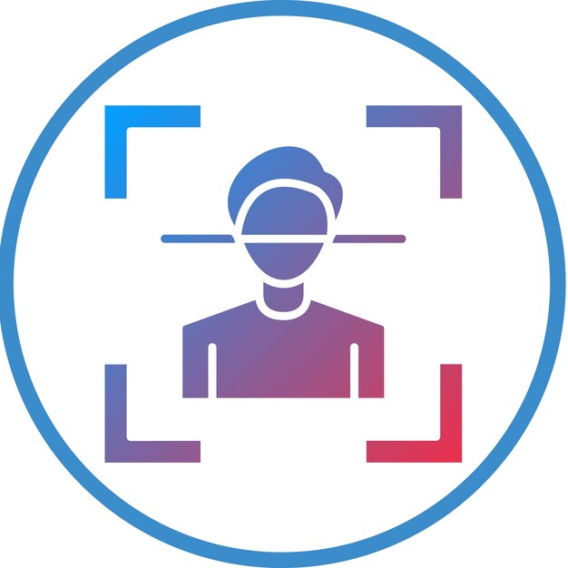 Vectorontwerp Gezichtsherkenning Icon Style