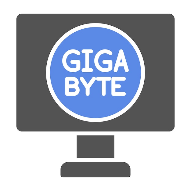 Vector vectorontwerp gigabyte icon style