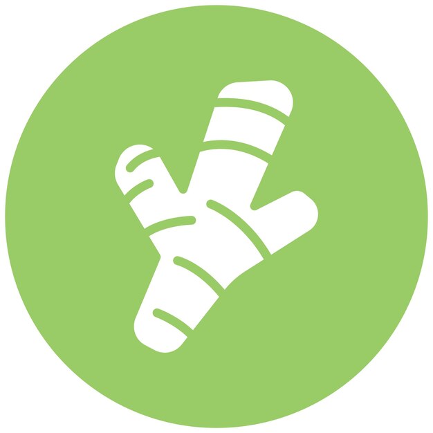 Vectorontwerp Ginger Glow Icon Style