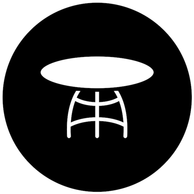 Vectorontwerp Glas koffietafel Icon Style