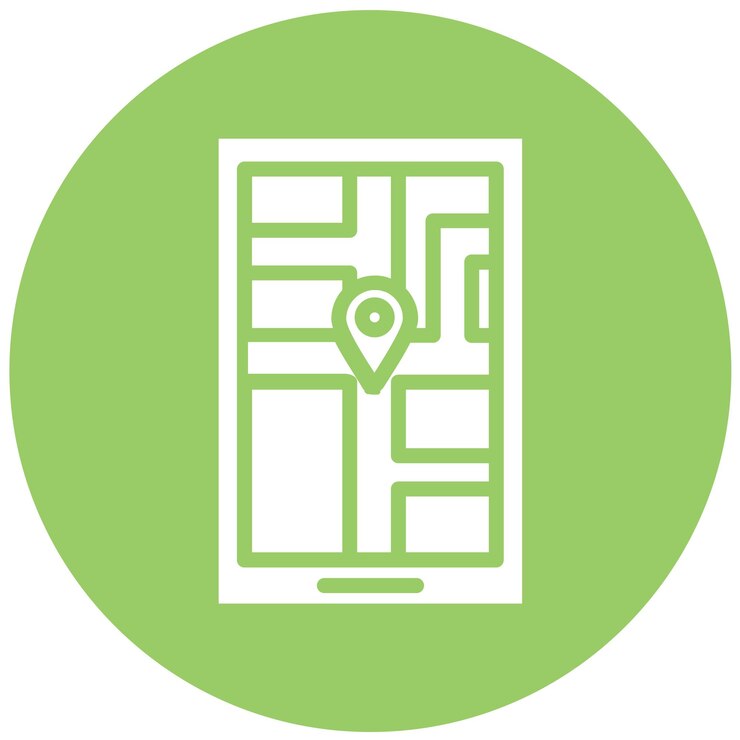 Vector vectorontwerp gps tracking icon style