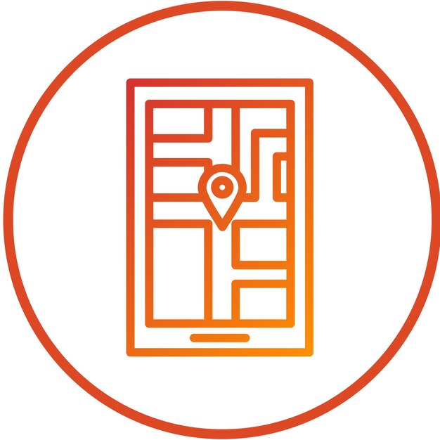 Vectorontwerp GPS Tracking Icon Style