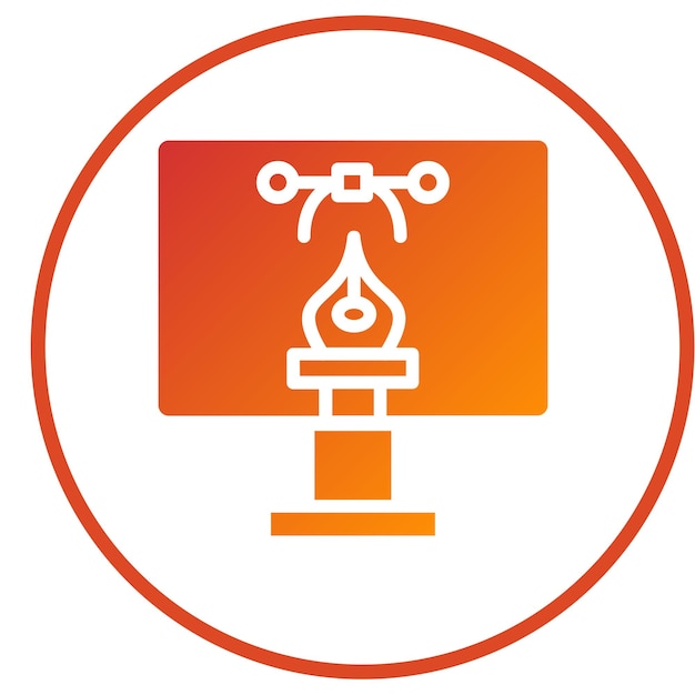 Vectorontwerp Grafische ontwerper Icon Style