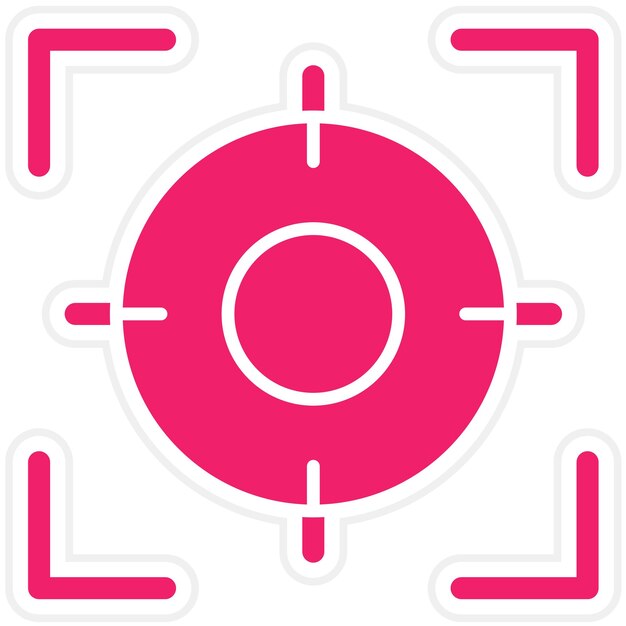Vectorontwerp Granular Targeting Icon Style