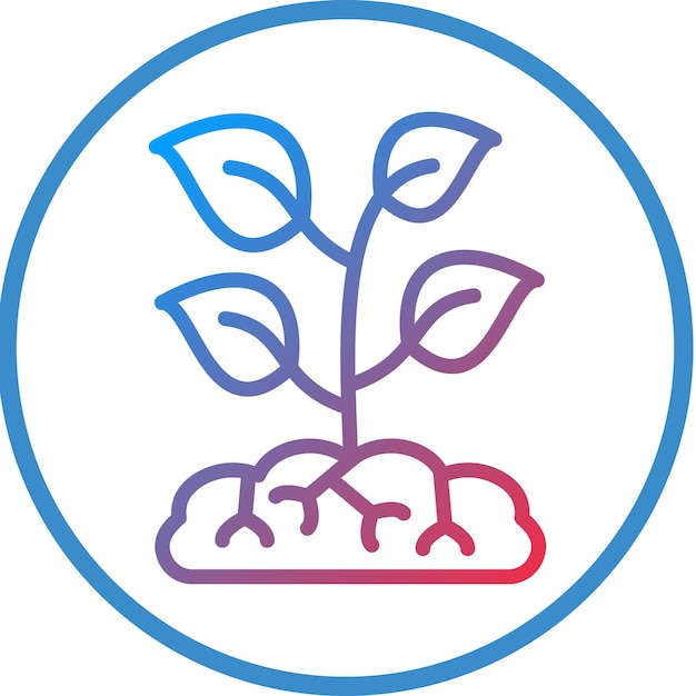 Vectorontwerp Grass Roots Icon Style