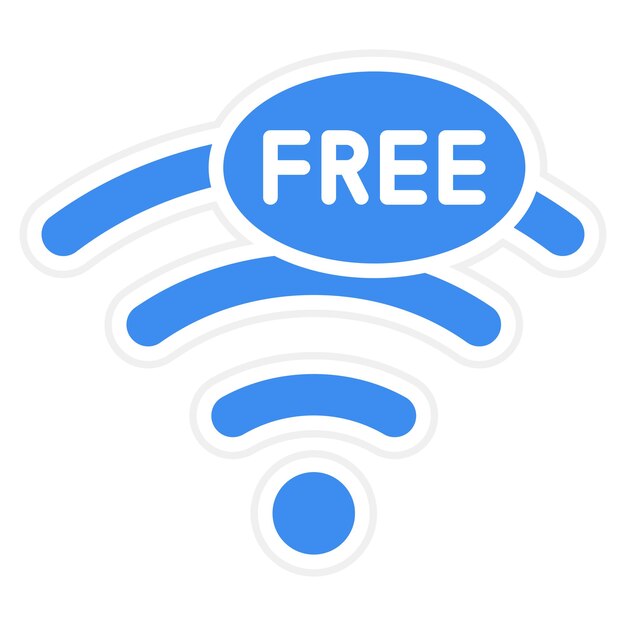 Vectorontwerp Gratis Wifi Icon Stijl