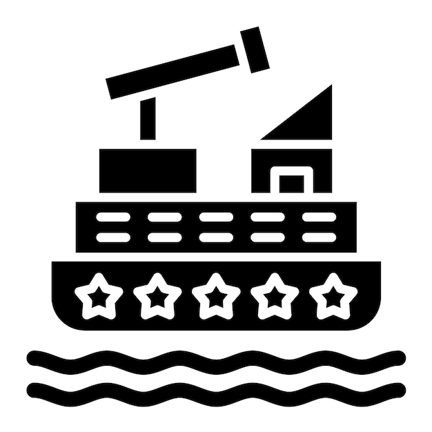 Vectorontwerp Gunboat Icon Style