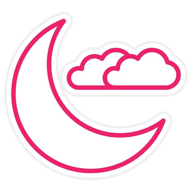 Vectorontwerp Halve Maan Icon Stijl