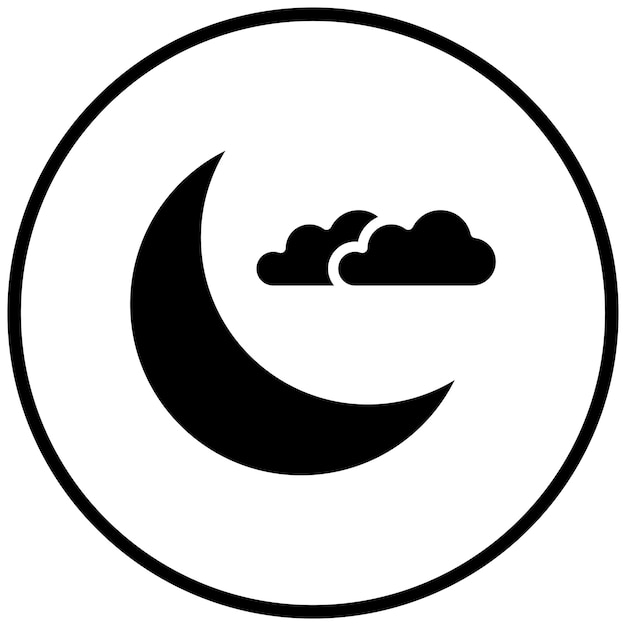 Vectorontwerp Halve Maan Icon Stijl