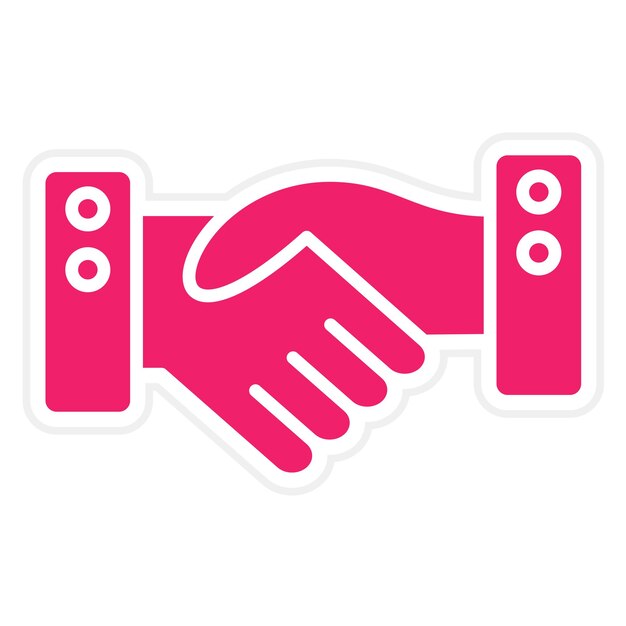 Vectorontwerp Handshake Icon Stijl