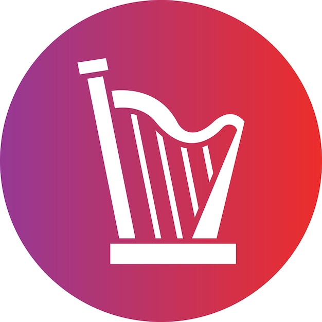 Vectorontwerp Harp Icon Style