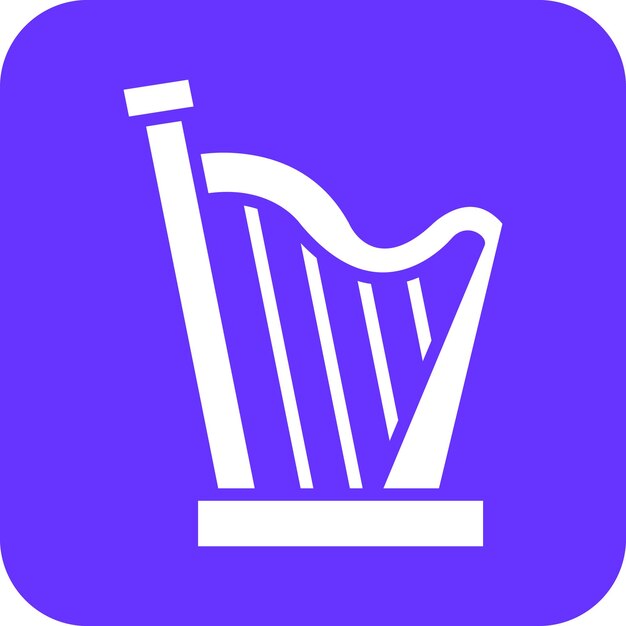 Vectorontwerp Harp Icon Style