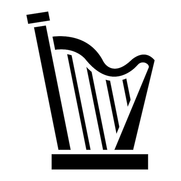 Vectorontwerp Harp Icon Style