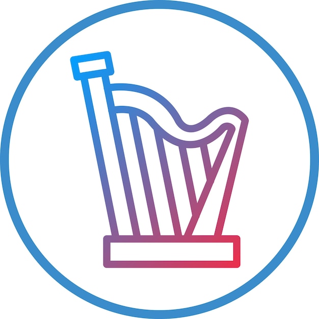 Vectorontwerp Harp Icon Style