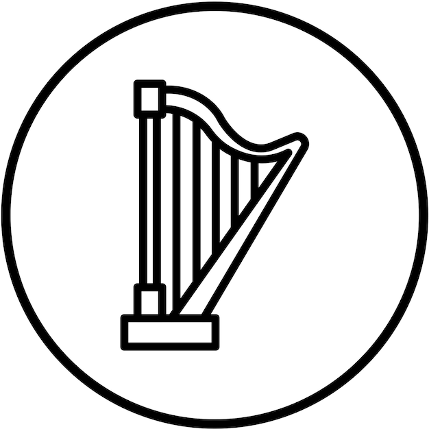 Vectorontwerp Harp Icon Style