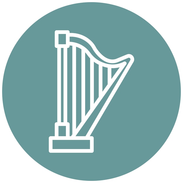 Vectorontwerp Harp Icon Style