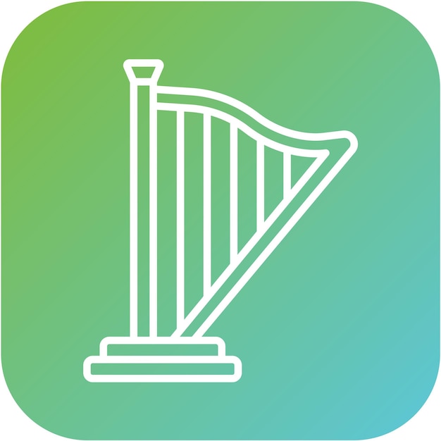 Vectorontwerp Harp Icon Style