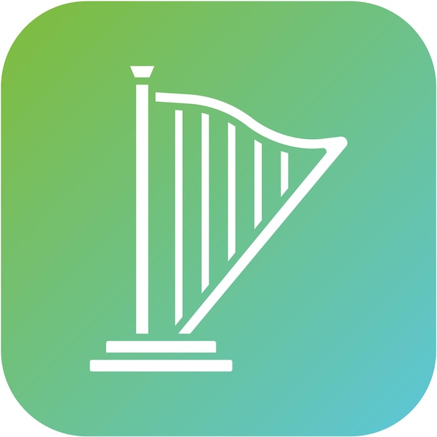 Vectorontwerp Harp Icon Style