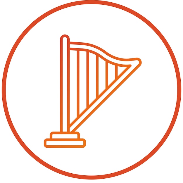 Vectorontwerp Harp Icon Style