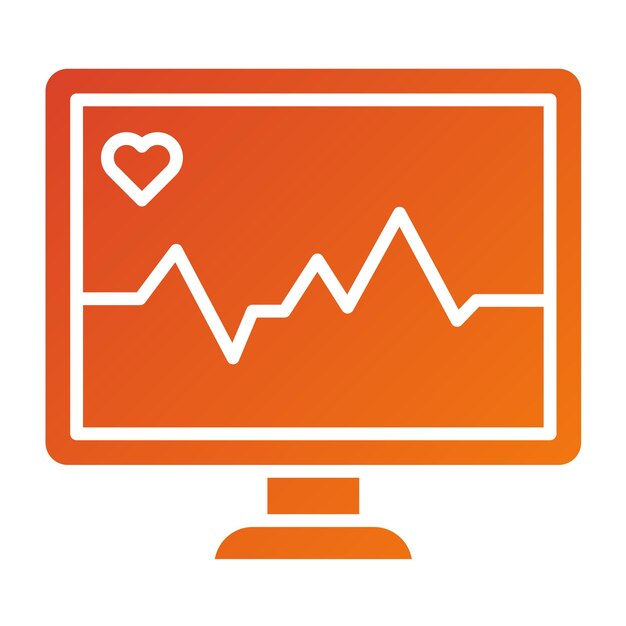 Vectorontwerp Hartmonitoring Icon Style