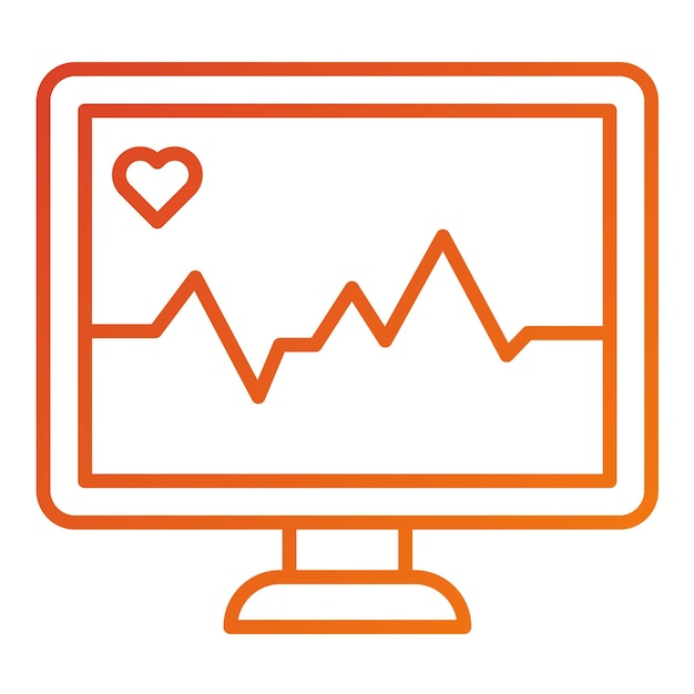 Vectorontwerp Hartmonitoring Icon Style