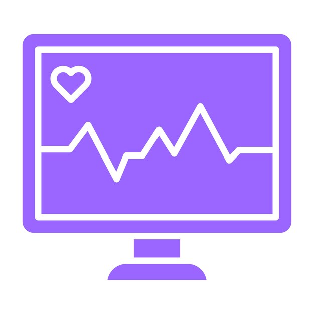 Vectorontwerp Hartmonitoring Icon Style