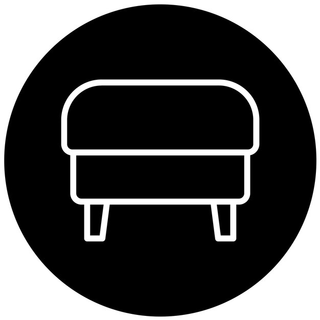 Vectorontwerp Hassock Icon Style