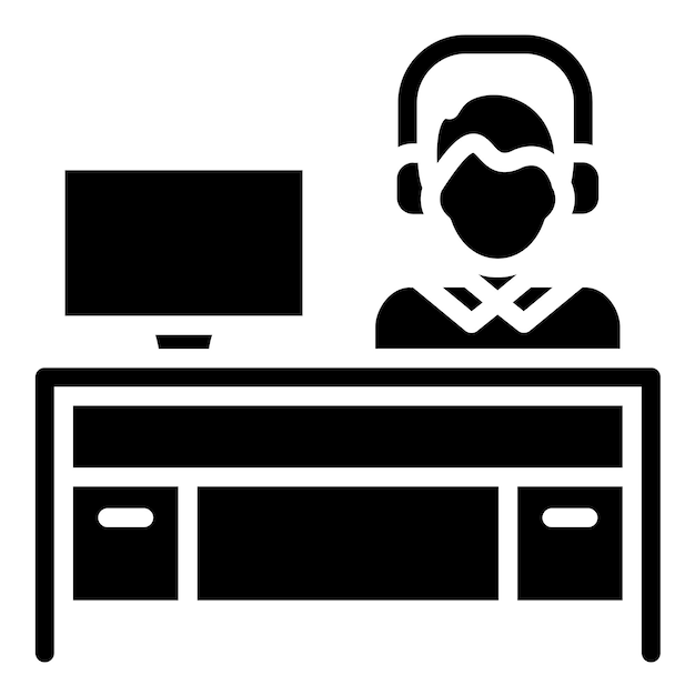 Vectorontwerp Helpdesk Icon Style