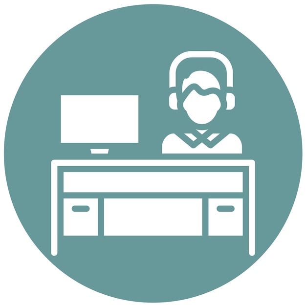 Vectorontwerp Helpdesk Icon Style