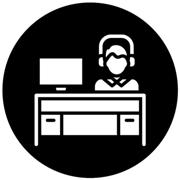 Vectorontwerp Helpdesk Icon Style