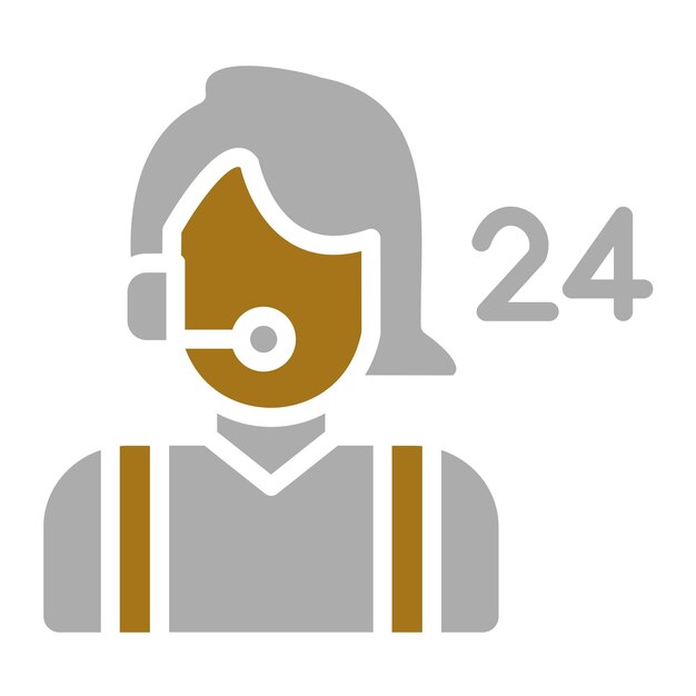 Vectorontwerp Helpline Operator Icon Stijl