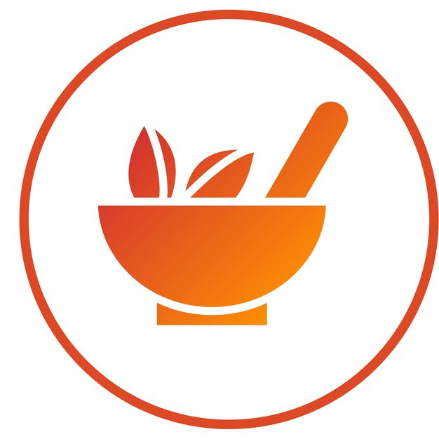 Vectorontwerp Herbal Icon Style