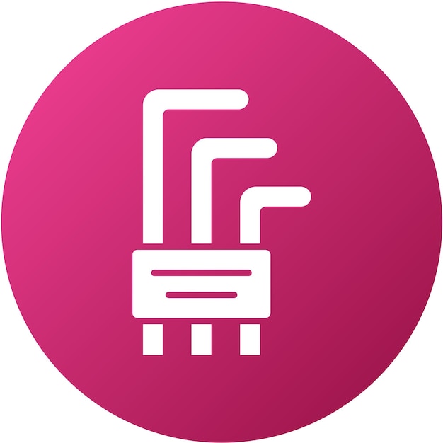 Vectorontwerp Hex Key Icon Style